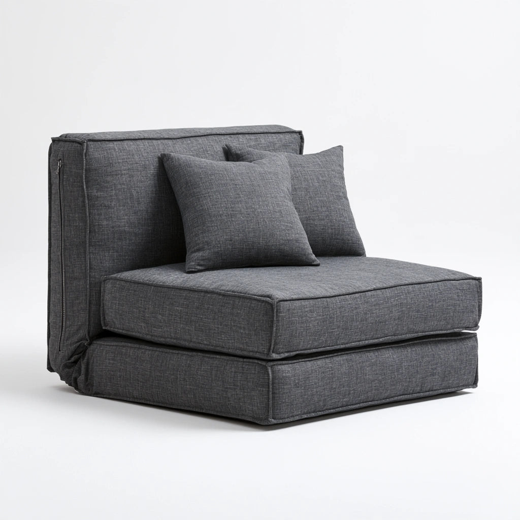 Modułowa sofa rozkładana, o nowoczesnej formie, składana konstrukcja, kolor: szary