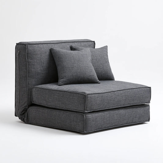 Modułowa sofa rozkładana, o nowoczesnej formie, składana konstrukcja, kolor: szary